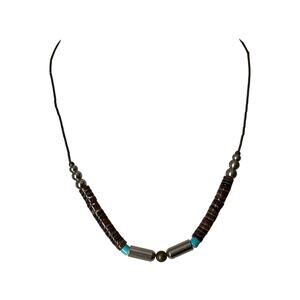 Vintage Turquoise and Shell Necklace, Vintage 1980s Necklace